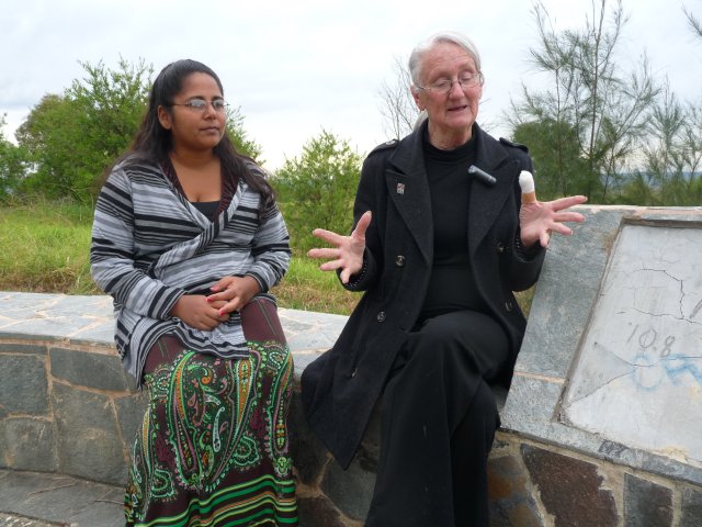 Auntie Fran Bodkin with Sheena Kitchener at William Howe Park, Mt Annan